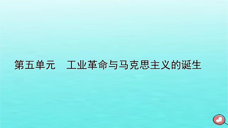 新教材2023年高中歷史第5單元工業(yè)革命與馬克思主義的誕生單元整合課件部編版必修中外歷史綱要下第1頁(yè)