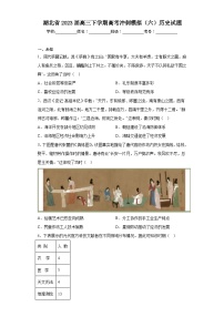 湖北省2023届高三下学期高考冲刺模拟（六）历史试题（无答案）