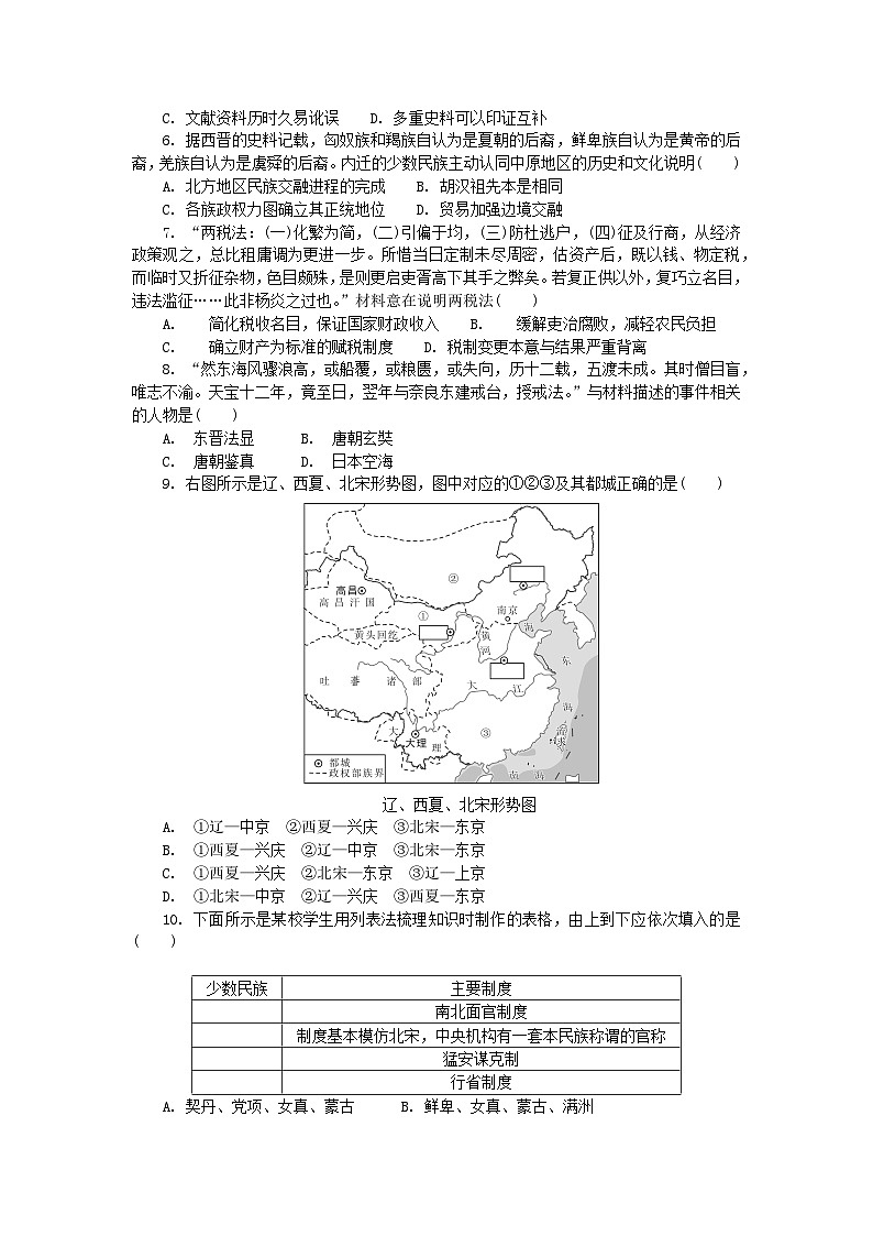 2023年江苏省普通高中学业水平合格性考试历史模拟卷(二)(考试版)第2页
