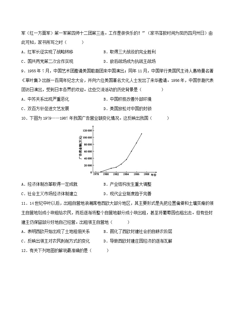 2023年高考历史冲刺最后压轴卷02(江苏卷)(考试版)03