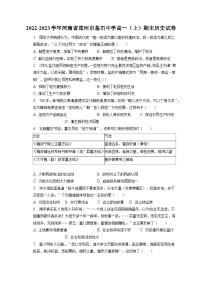 2022-2023学年河南省郑州市基石中学高一（上）期末历史试卷（含解析）