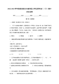 2022-2023学年陕西省西安市蓝田县大学区联考高二（下）期中历史试卷含解析