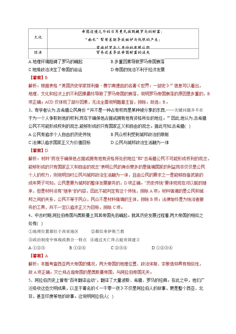 期末检测卷（一）（含考试版、全解全析、参考答案）——2022-2023学年高一历史单元复习课件+期末检测卷（中外历史纲要下）02