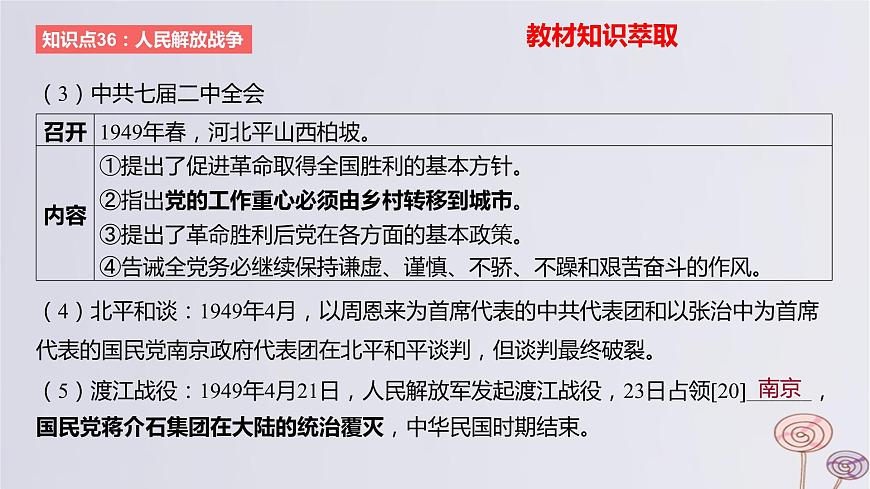 2024版高考?xì)v史一輪復(fù)習(xí)教材基礎(chǔ)練第七單元中華民族的抗日戰(zhàn)爭和人民解放戰(zhàn)爭第2節(jié)人民解放戰(zhàn)爭教學(xué)課件第8頁