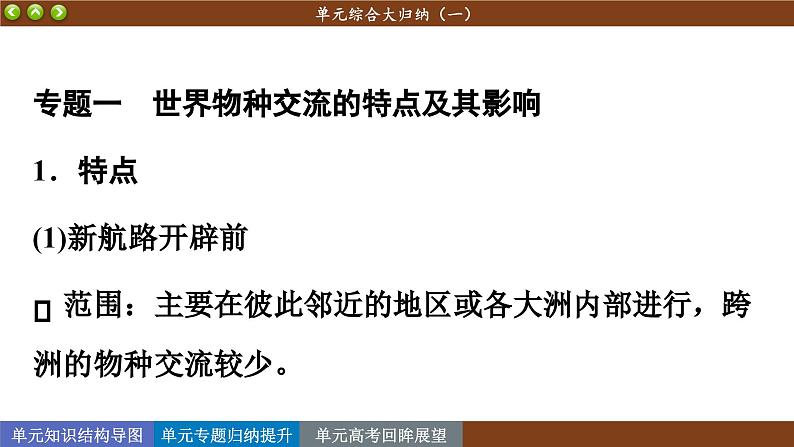 人教版历史选修2 第一单元 食物生产与社会生活 单元综合归纳(课件PPT)06