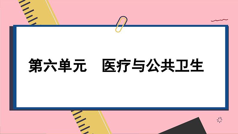 人教版历史选修2 第六单元 医疗与公共卫生 单元综合归纳(课件PPT)01
