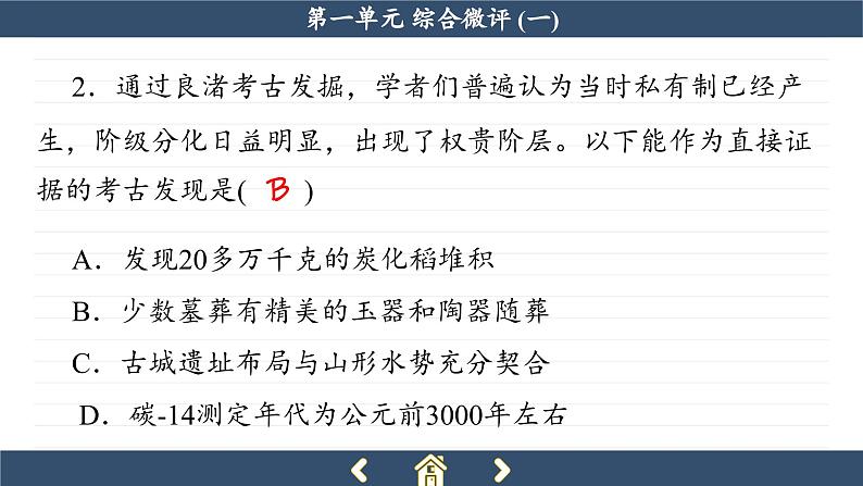 人教版历史必修中外历史纲要上 第一单元综合测评(课件PPT)04