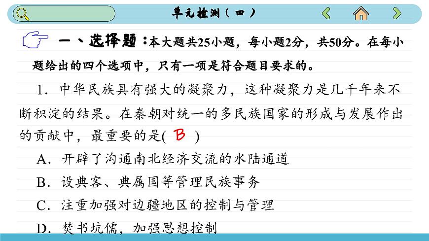 人教版高中歷史選修1 第四單元測(cè)評(píng)（課件PPT）第2頁