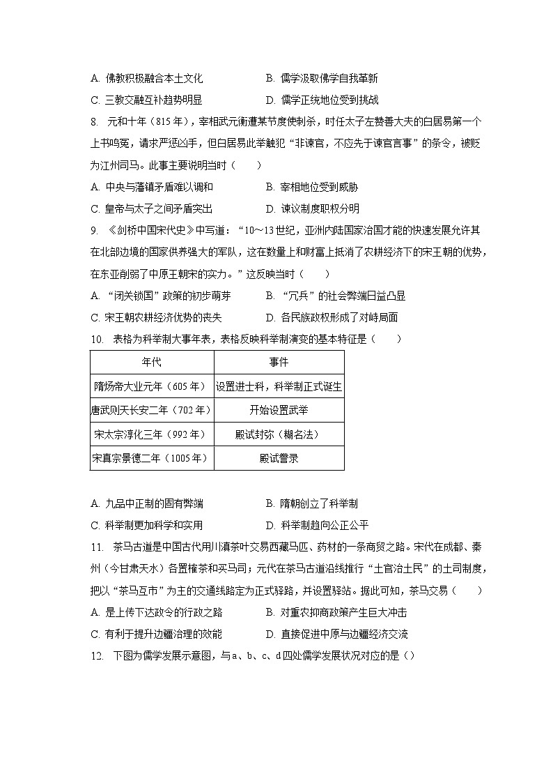 2022-2023学年重庆市高二(下)期末历史试卷(含解析)03