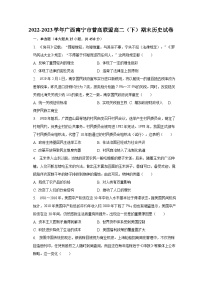 2022-2023学年广西南宁市普高联盟高二（下）期末历史试卷（含解析）