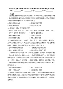 四川省泸县第四中学2022-2023学年高一下学期期末考试历史试卷（含答案）