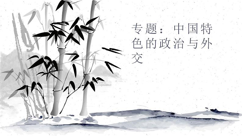 中国特色的政治与外交 课件--2024届高三统编版(2019)历史一轮复习02