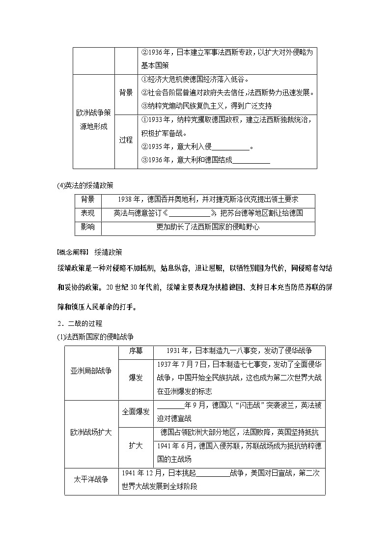 2024年高考历史一轮复习(部编版) 板块6 第13单元 第38讲 第二次世界大战与战后国际秩序的形成 课件02