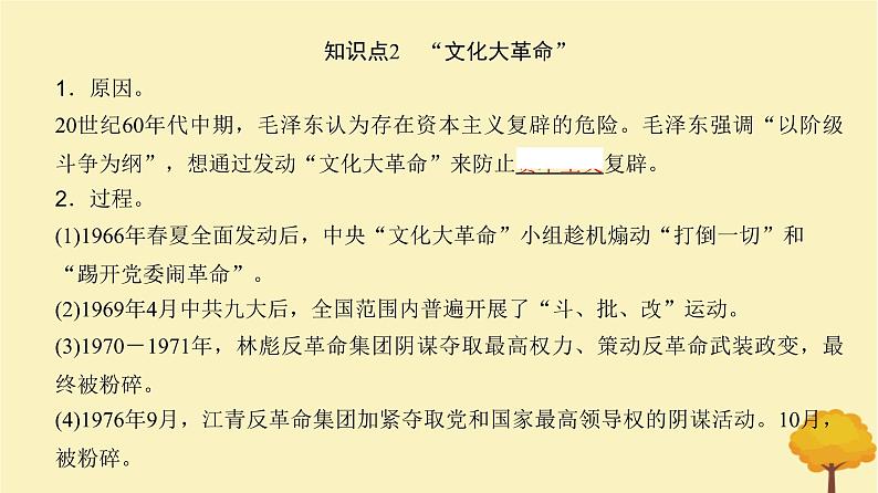 2024届高考历史一轮总复习第七单元中华人民共和国成立和社会主义革命与建设第18讲社会主义建设在探索中曲折发展课件08