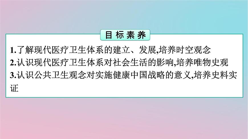 新教材2023年高中歷史第6單元醫(yī)療與公共衛(wèi)生第15課現(xiàn)代醫(yī)療衛(wèi)生體系與社會生活課件部編版選擇性必修2第2頁