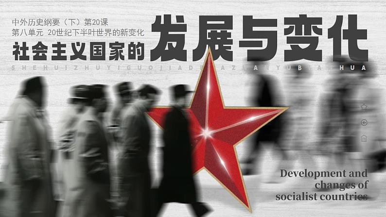 高中历史必修下册 第20课 社会主义国家的发展与变化 课件第1页