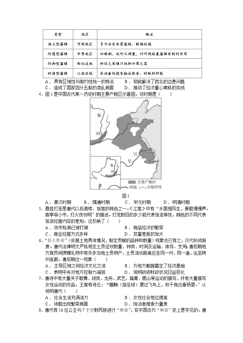 人教统编版高中历史必修中外历史纲要 第六课从隋唐盛世到五代十国 课件+教案+同步分层练习(含答案)02