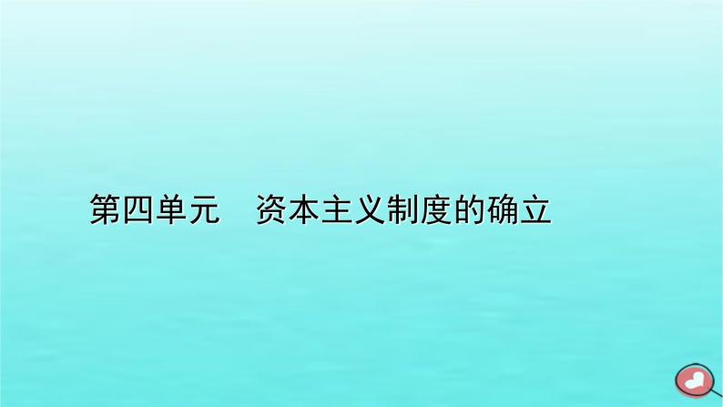 新教材2023年高中历史第4单元资本主义制度的确立单元整合课件部编版必修中外历史纲要下01