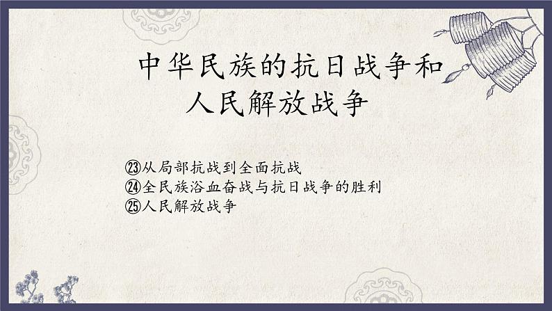 人教统编版高中历史必修中外历史纲要 第二十三从局部抗战到全面抗战课 课件+教案+同步分层练习(含答案)01