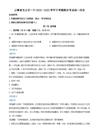 云南省文山州文山市第一中学2022-2023学年高一下学期期末考试历史试题（解析版）