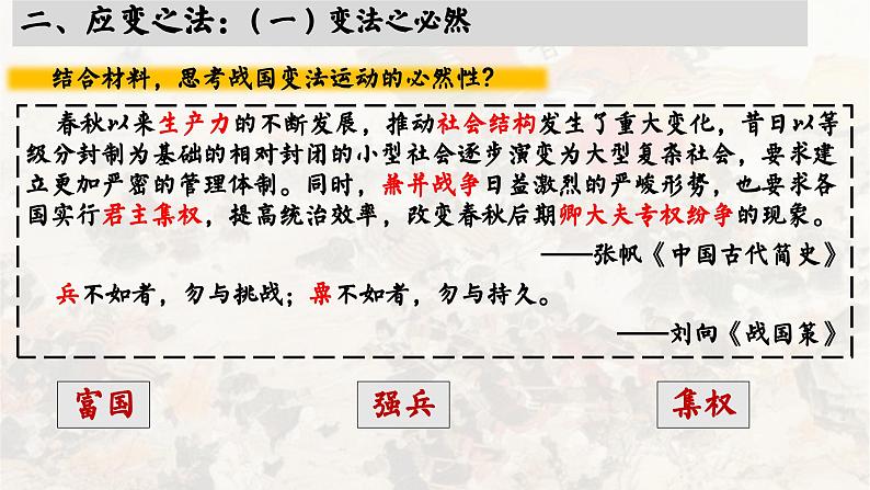 高中历史统编版必修中外历史纲要上课件第2课诸侯纷争与变法运动08