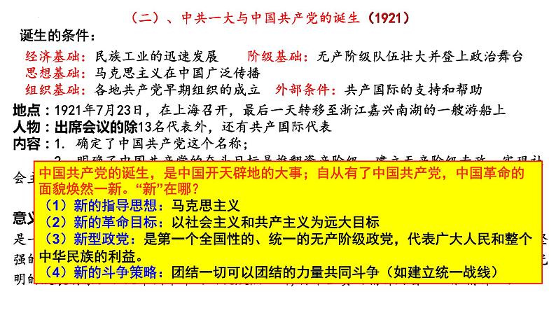 新民主主义革命与中国共产党 课件--2024届高三统编版(2019)历史一轮复习第6页