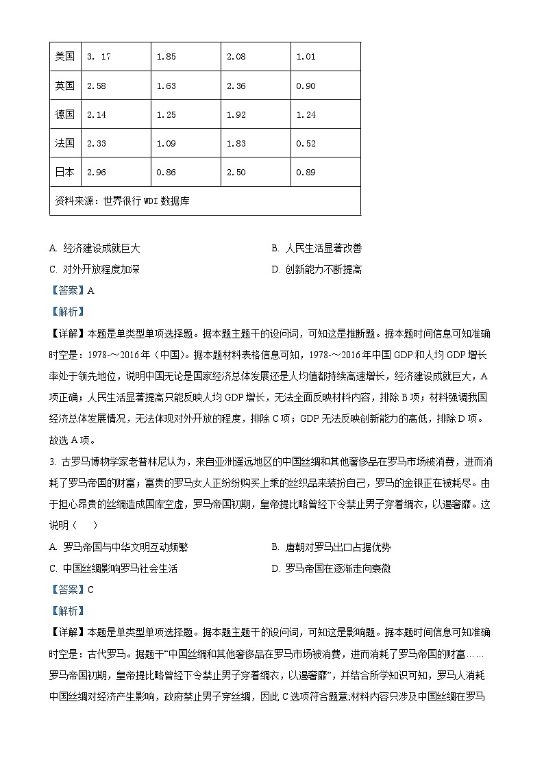 2023白银靖远县二中高一下学期期末考试历史试题含解析02