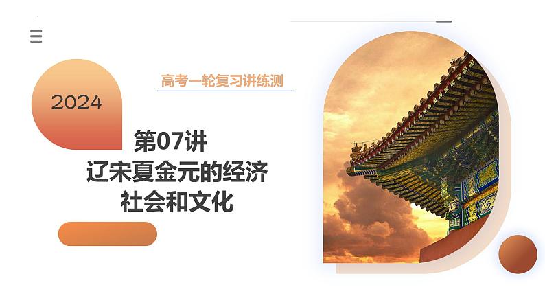 第07讲 辽宋夏金元的经济、社会和文化(课件)-2024年高考历史一轮复习讲练测(新教材新高考)01