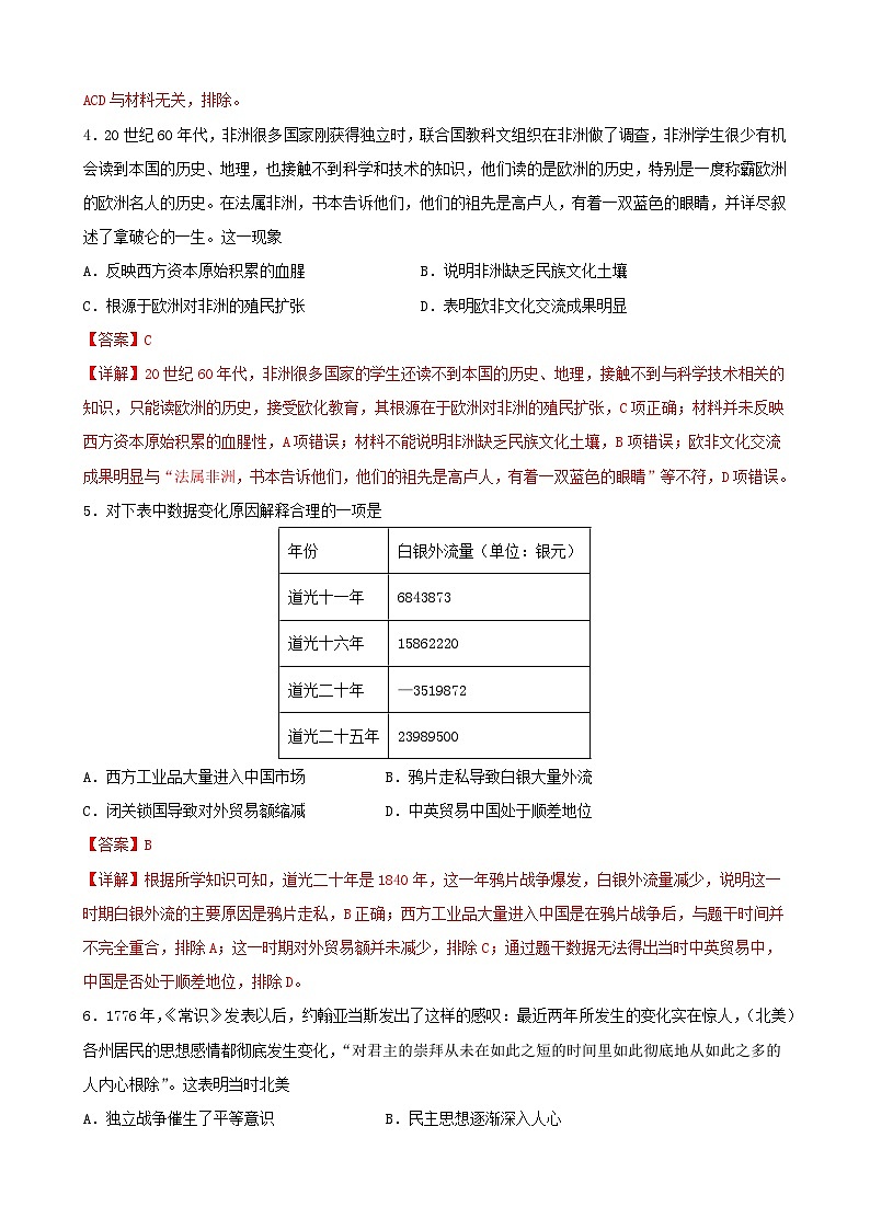第22卷 战争文化与文化传承保护-2022高考历史一轮复习单元滚动复习卷(新教材新高考)(解析版)第2页