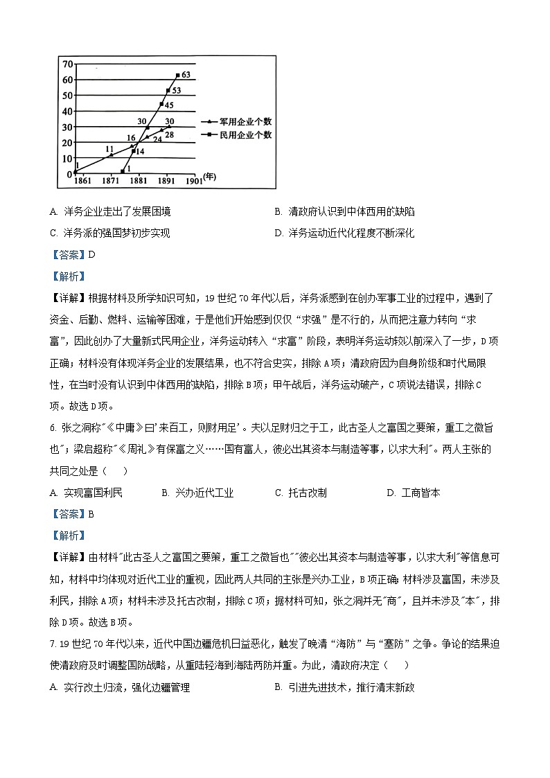 辽宁省大连市第八中学2023-2024学年高三上学期9月月考历史解析第3页