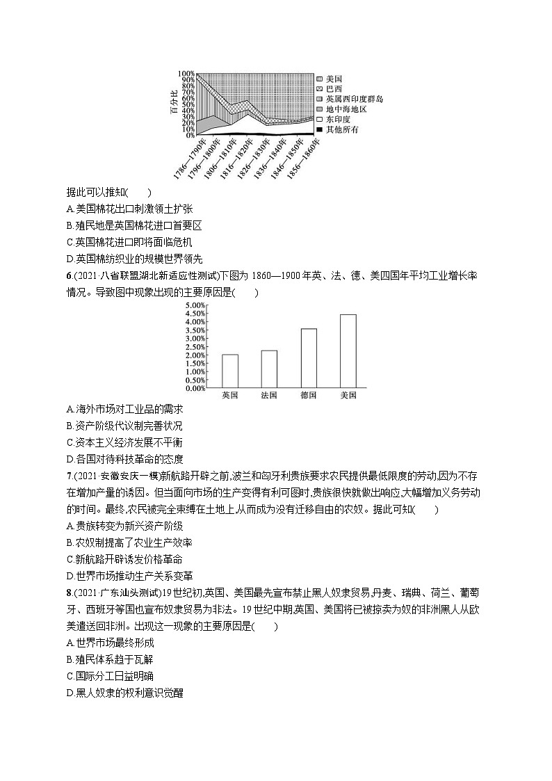 新高考历史三轮冲刺考前突破练习十一 近代资本主义经济的兴起与对外殖民(含解析)02