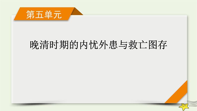 新高考高考历史一轮复习精品课件第5单元第15讲挽救民族危亡的斗争(含解析)01