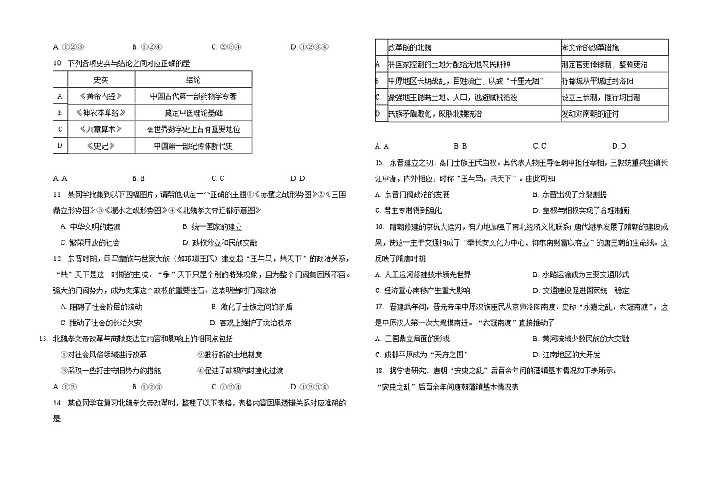 江西省南昌雷式厚一实验中学2023-2024学年高一上学期10月月考历史试卷02
