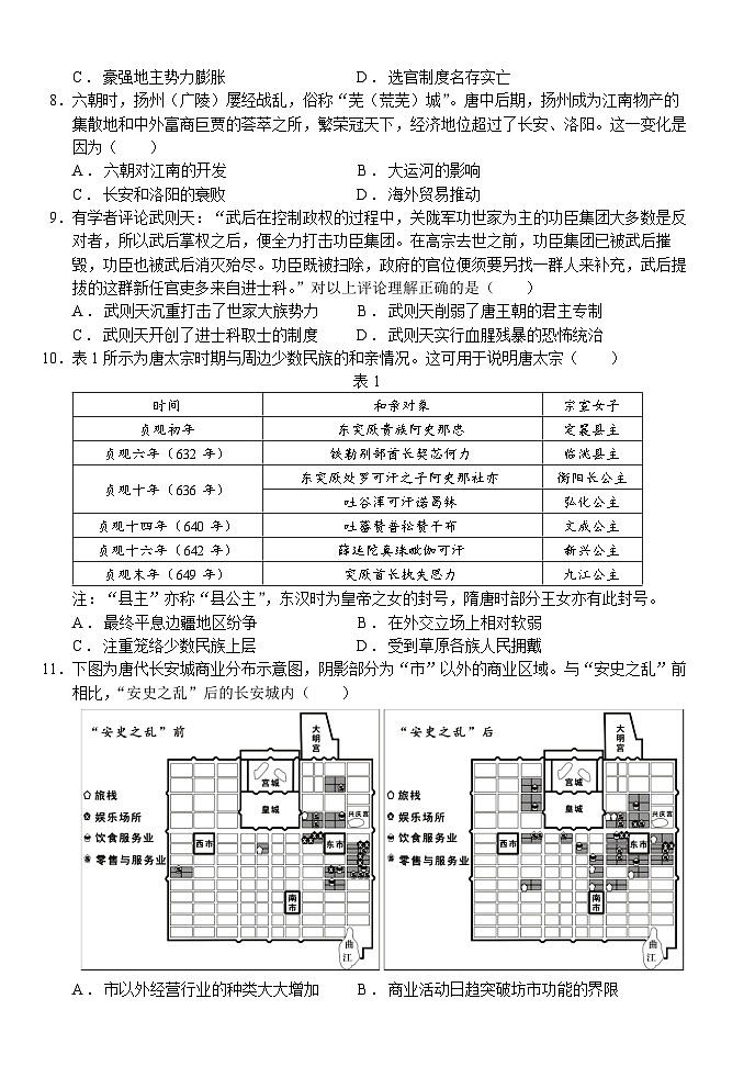2024湖北省沙市中学高一上学期10月月考试题历史含解析第2页