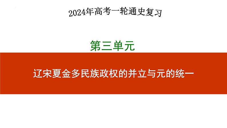 第9讲++辽宋夏金元的经济与社会+-+备战2024年高考历史一轮复习考点知识一遍过(中外历史纲要上)课件PPT第1页