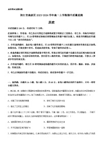 广东省阳江市高新区2023-2024学年高一上学期期中质量监测历史试题（含答案）