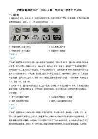 安徽省九师联盟（含蚌埠市）2024届高三历史上学期10月联考试题（Word版附解析）