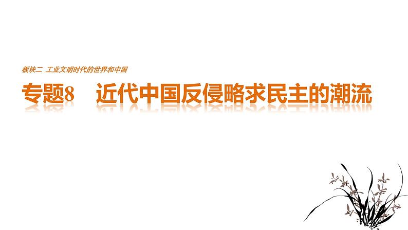 高考历史知识专题8 近代中国反侵略求民主的潮流课件PPT01