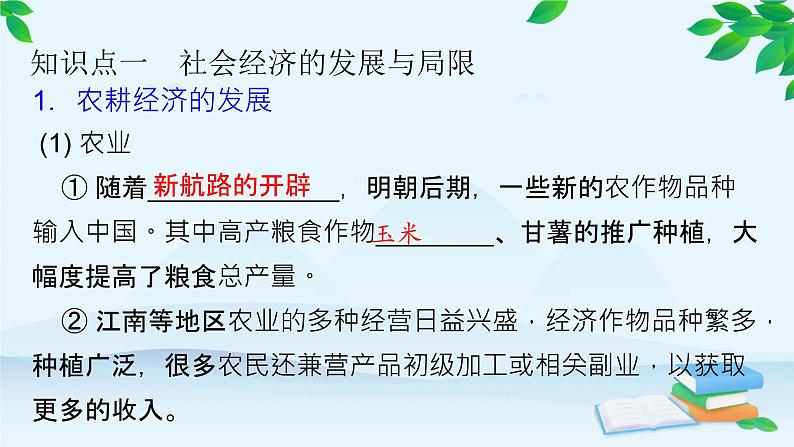 高中历史统编版(2019)必修中外历史纲要上册 第15课 明至清中叶的经济与文化 课件第6页
