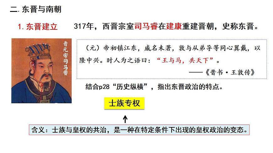 第5課 三國(guó)兩晉南北朝的政權(quán)更迭與民族交融 公開(kāi)課示范課件1 2023-2024 部編版高中歷史 必修上冊(cè)第4頁(yè)