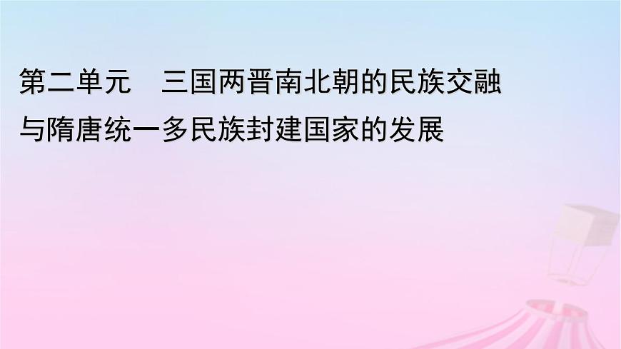 新教材適用2023_2024學(xué)年高中歷史第2單元三國兩晉南北朝的民族交融與隋唐統(tǒng)一多民族封建國家的發(fā)展第5課三國兩晉南北朝的政權(quán)更迭與民族交融課件部編版必修中外歷史綱要上第1頁