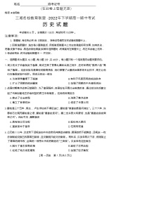 2022-2023學(xué)年湖南省三湘名校教育聯(lián)盟高一上學(xué)期期中聯(lián)考?xì)v史試題 解析版
