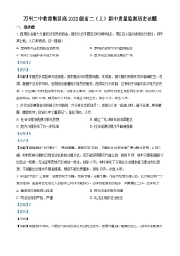 重庆市万州第二高级中学2023-2024学年高二上学期期中历史试题（Word版附解析）