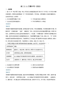 2024厦门湖滨中学高三上学期期中考试历史含解析