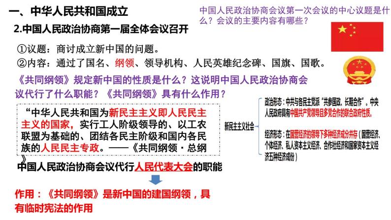 第25课 中华人民共和国成立和向社会主义的过渡（精品课件）- 2023-2024学年高一历史同步精品05