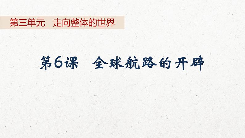 第6课 全球航路的开辟 课件第1页