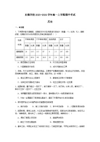 2023-2024学年江西省宜春市丰城市东煌学校高一上学期期中考试历史试题含解析