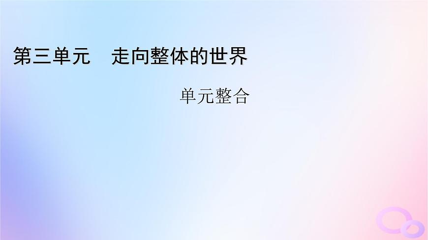 新教材適用2023_2024學(xué)年高中歷史第3單元走向整體的世界單元整合課件部編版必修中外歷史綱要下第1頁(yè)
