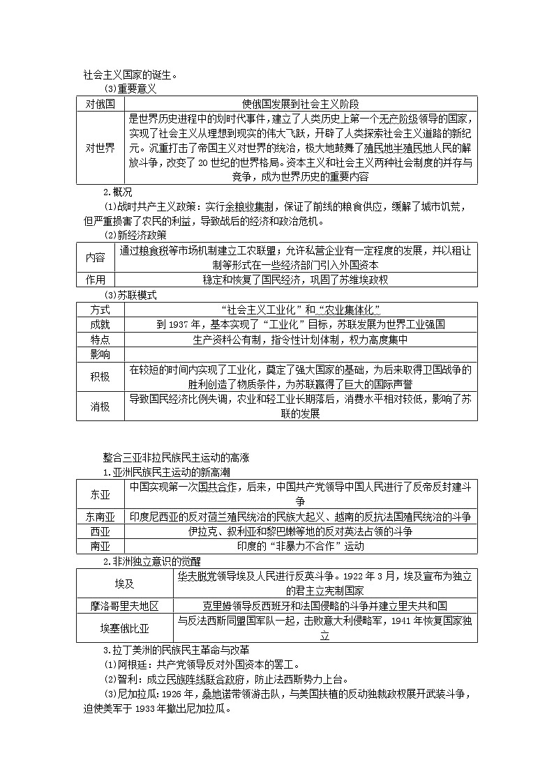 新教材通史版2024高考历史二轮专题复习第一部分第三编世界史步骤一第十二讲工业文明的转型震荡__世界现代史开端从20世纪初到1945年教师用书第3页