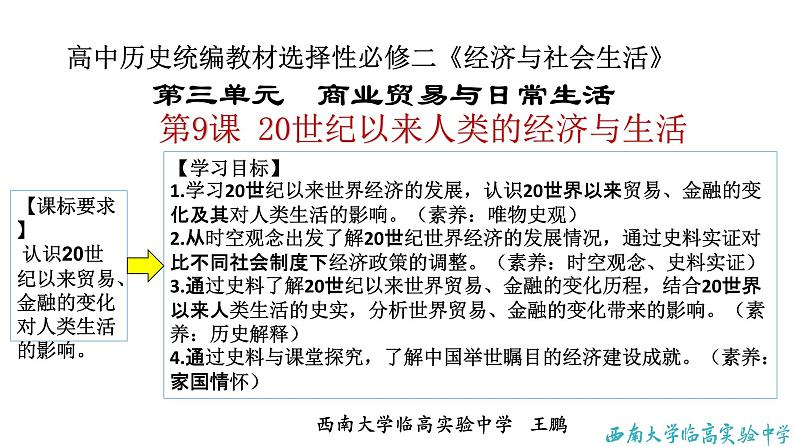 第9课_20世纪以来人类的经济与生活教学课件第4页